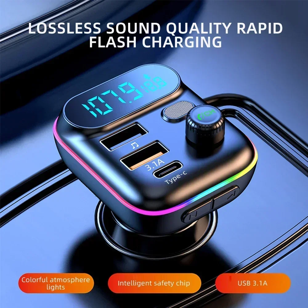 QC3.0 25W Moto&Car Charger Fast USB Type C Car&motorcycle Bluetooth 5.0 FM Transmitter Colorful Handsfree Car Kit Mp3 Player
QC3.0 25W Moto&Car Charger Fast USB Type C Car&motorcycle Bluetooth 5.0 FM Transmitter Colorful Handsfree Car Kit Mp3 Player