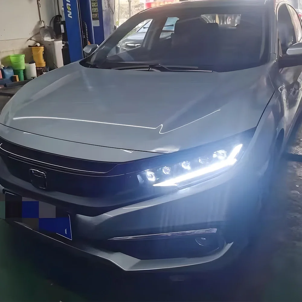 Модифицированная автомобильная фара в сборе для Civic X 10th 2016-2021, светодиодная автоматическая модернизация, 5 линз проектора, мигающий сигнал, аксессуары для передних ламп
Модифицированная автомобильная фара в сборе для Civic X 10th 2016-2021, светодиодная автоматическая модернизация, 5 линз проектора, мигающий сигнал, аксессуары для передних ламп