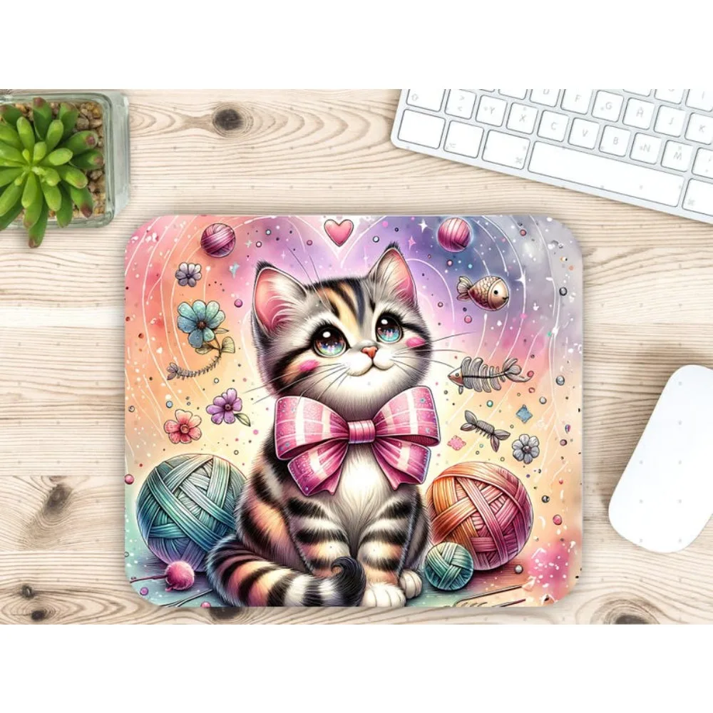 Cute cat mouse pad, pink high-quality table pad, rubber anti-slip, computer desktop decoration, high-definition printing
Cute cat mouse pad, pink high-quality table pad, rubber anti-slip, computer desktop decoration, high-definition printing