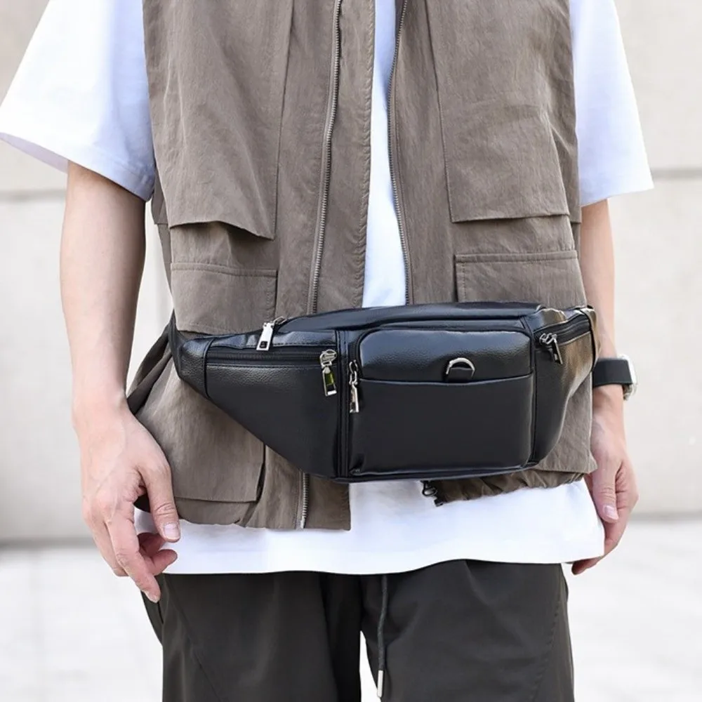 PU Leather Men Crossbody Bag Large Capacity Phone Pouch Waist Bag Leisure Waterproof Student Shoulder Bag Outdoor Sports
PU Leather Men Crossbody Bag Large Capacity Phone Pouch Waist Bag Leisure Waterproof Student Shoulder Bag Outdoor Sports