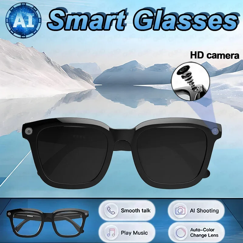 New AI Smart Glasses 800W HD Camera 1200P Video Recorder Waterproof Music Al Voice Translation Identify Pictures Smart Glasses
New AI Smart Glasses 800W HD Camera 1200P Video Recorder Waterproof Music Al Voice Translation Identify Pictures Smart Glasses