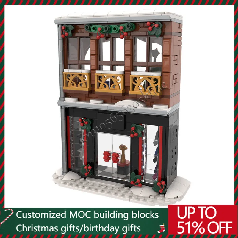 443 Parts MOC Christmas Series Holiday Store Model Building Blocks Bricks Creative Assembly Educational Toys Gifts For Children
443 Parts MOC Christmas Series Holiday Store Model Building Blocks Bricks Creative Assembly Educational Toys Gifts For Children