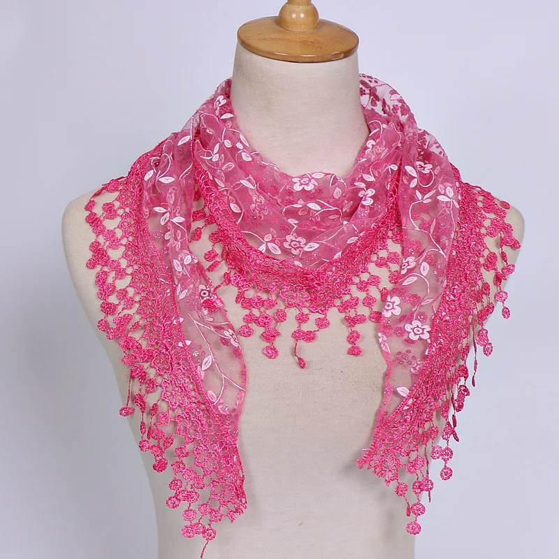 Triangle Lace Head Scarf Floral Breathable Polyester Tassel Vintage Lightweight Premium Stylish Charming Bandana for Women Daily
Triangle Lace Head Scarf Floral Breathable Polyester Tassel Vintage Lightweight Premium Stylish Charming Bandana for Women Daily