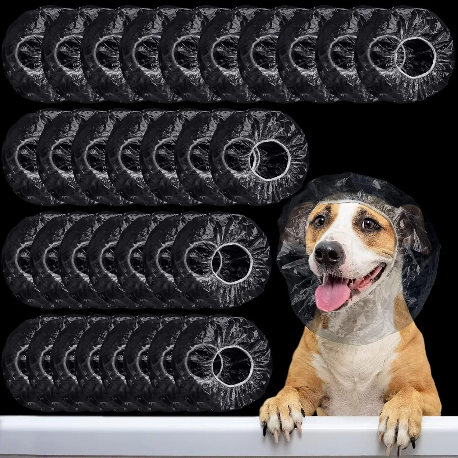 32 Pcs Disposable Pet Shower Caps - Transparent Ear Covers for Dog, Cat Bathing, Rain Protection - Easy to Use
32 Pcs Disposable Pet Shower Caps - Transparent Ear Covers for Dog, Cat Bathing, Rain Protection - Easy to Use