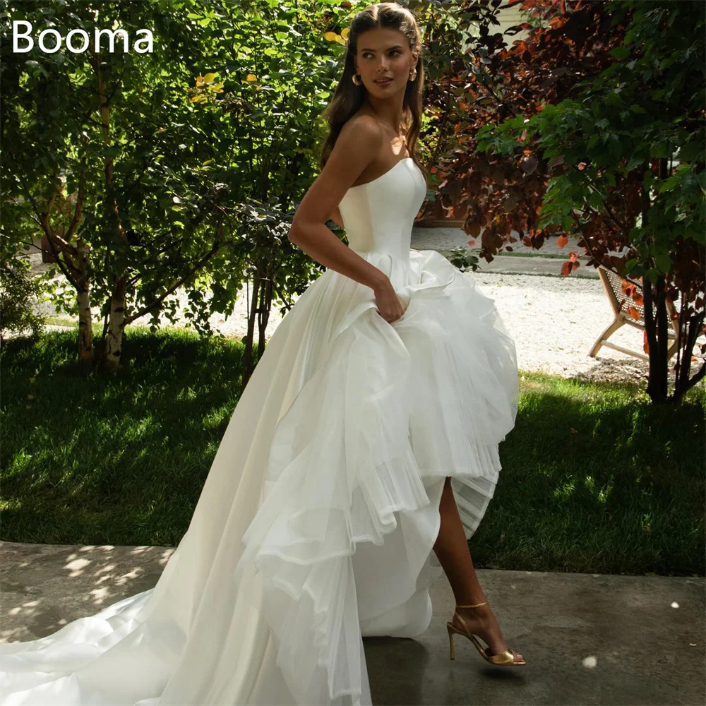 Booma A-Line Elegant Strapless Long Pleat Sleeveless Wedding Dresses Simple Satin Brides Gown Custom Made 2025
Booma A-Line Elegant Strapless Long Pleat Sleeveless Wedding Dresses Simple Satin Brides Gown Custom Made 2025