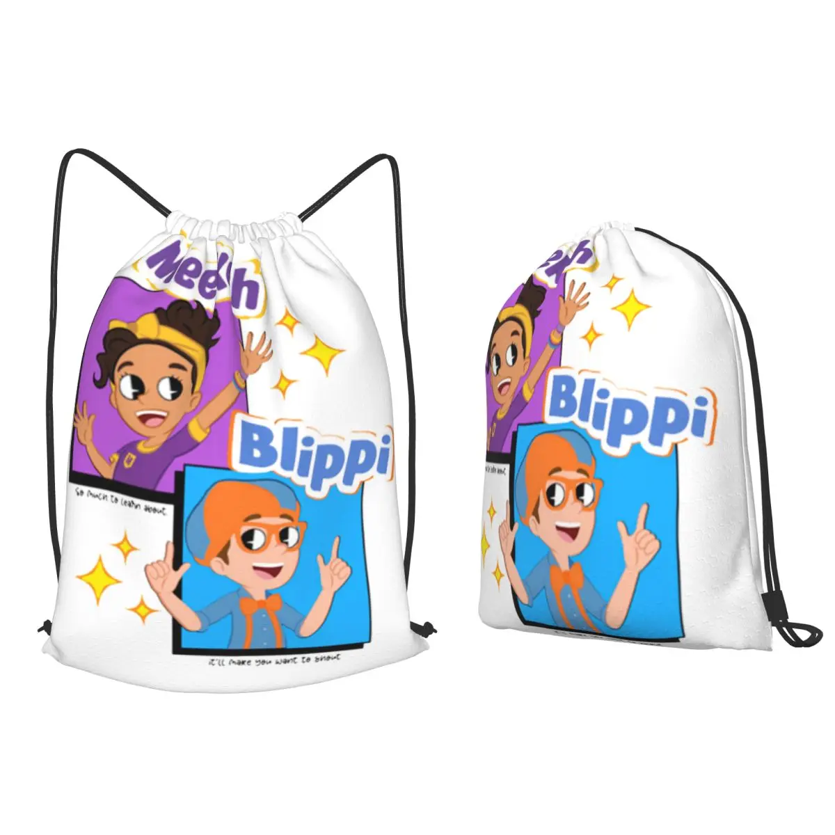 Meekah And Blippi Backpacks Portable Drawstring Bags Sports Bag Book Bags for Travel School
Meekah And Blippi Backpacks Portable Drawstring Bags Sports Bag Book Bags for Travel School