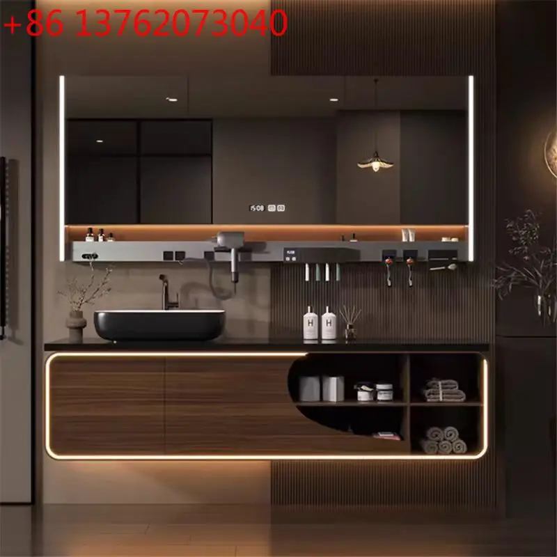 Light luxury retro oak bathroom cabinet rock slab integrated table basin combined bathroom washstand
Light luxury retro oak bathroom cabinet rock slab integrated table basin combined bathroom washstand