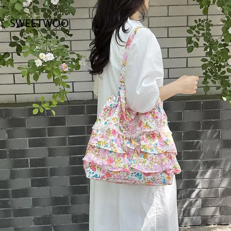 2026 Floral Ruffle Cotton Tote Bag Multi Layer Lace Trim Large Capacity Shoulder Bag Summer Vacation
2026 Floral Ruffle Cotton Tote Bag Multi Layer Lace Trim Large Capacity Shoulder Bag Summer Vacation