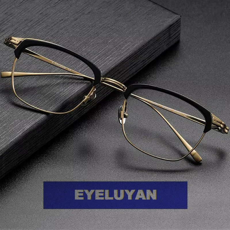 Pure Titanium Business Glasses Frame Men Fashion Square Rim Optical Gold Eyeglasses Spectacle Prescription Myopia Eyewear
Pure Titanium Business Glasses Frame Men Fashion Square Rim Optical Gold Eyeglasses Spectacle Prescription Myopia Eyewear