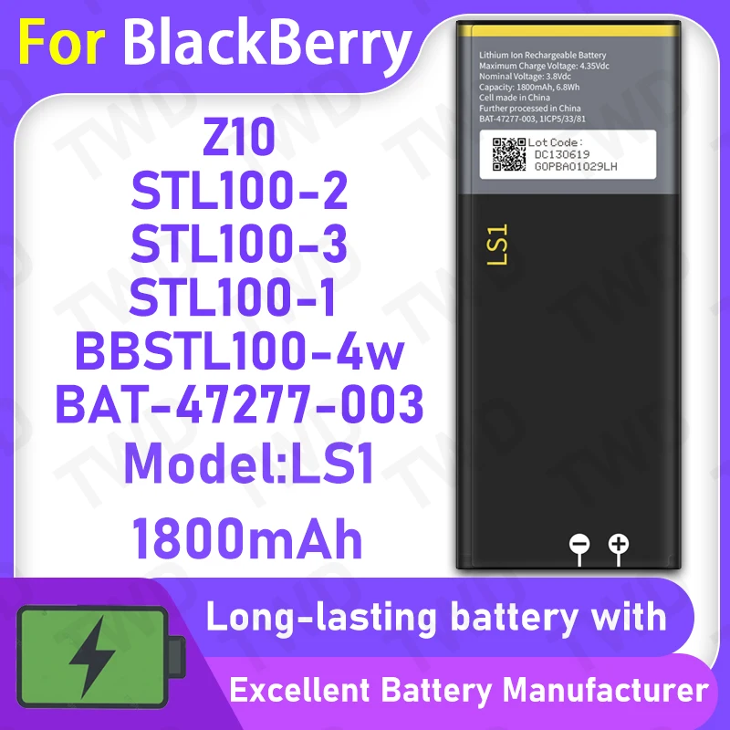 100% New 1800mAh LS1 Battery For BlackBerry Z10 Replacement Bateria+Free Tools
100% New 1800mAh LS1 Battery For BlackBerry Z10 Replacement Bateria+Free Tools