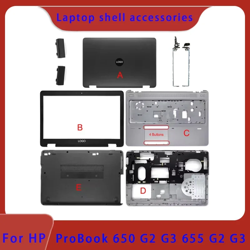 Suitable for HP ProBook 650 655 G2 G3 laptop LCD back cover, front panel, palm rest, hinge bottom cover, hinge cover, ABCD cover
Suitable for HP ProBook 650 655 G2 G3 laptop LCD back cover, front panel, palm rest, hinge bottom cover, hinge cover, ABCD cover