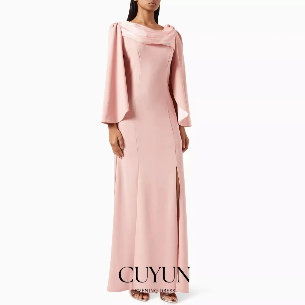 CUYUN Customized Pink Women Prom Dresses Ankle-Length Scoop Collar Long Sleeves Formal Dinner Dress Banquet Evening Gown 2026
CUYUN Customized Pink Women Prom Dresses Ankle-Length Scoop Collar Long Sleeves Formal Dinner Dress Banquet Evening Gown 2026