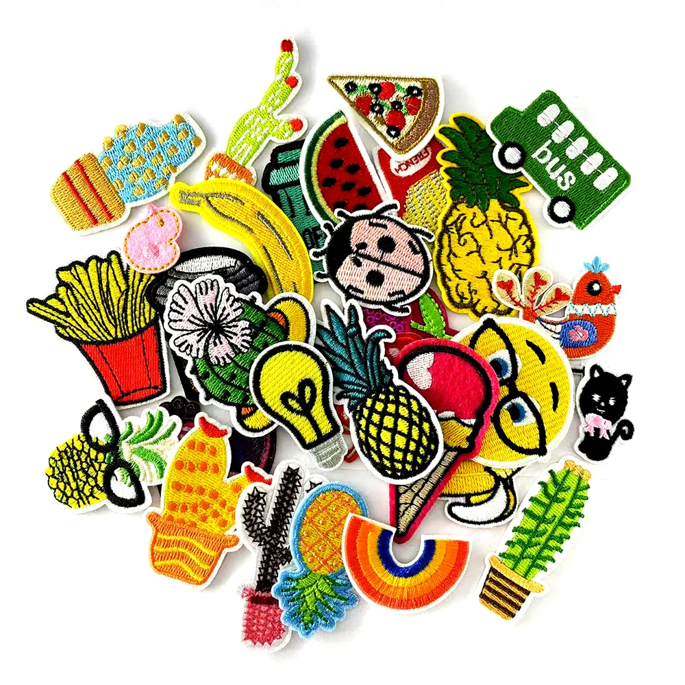 30Pcs/Lot Pineapple Watermelon Cactus Iron on Patches Cloth Embroidered Applique Sewing Clothes Apparel Accessories Repair Hole
30Pcs/Lot Pineapple Watermelon Cactus Iron on Patches Cloth Embroidered Applique Sewing Clothes Apparel Accessories Repair Hole