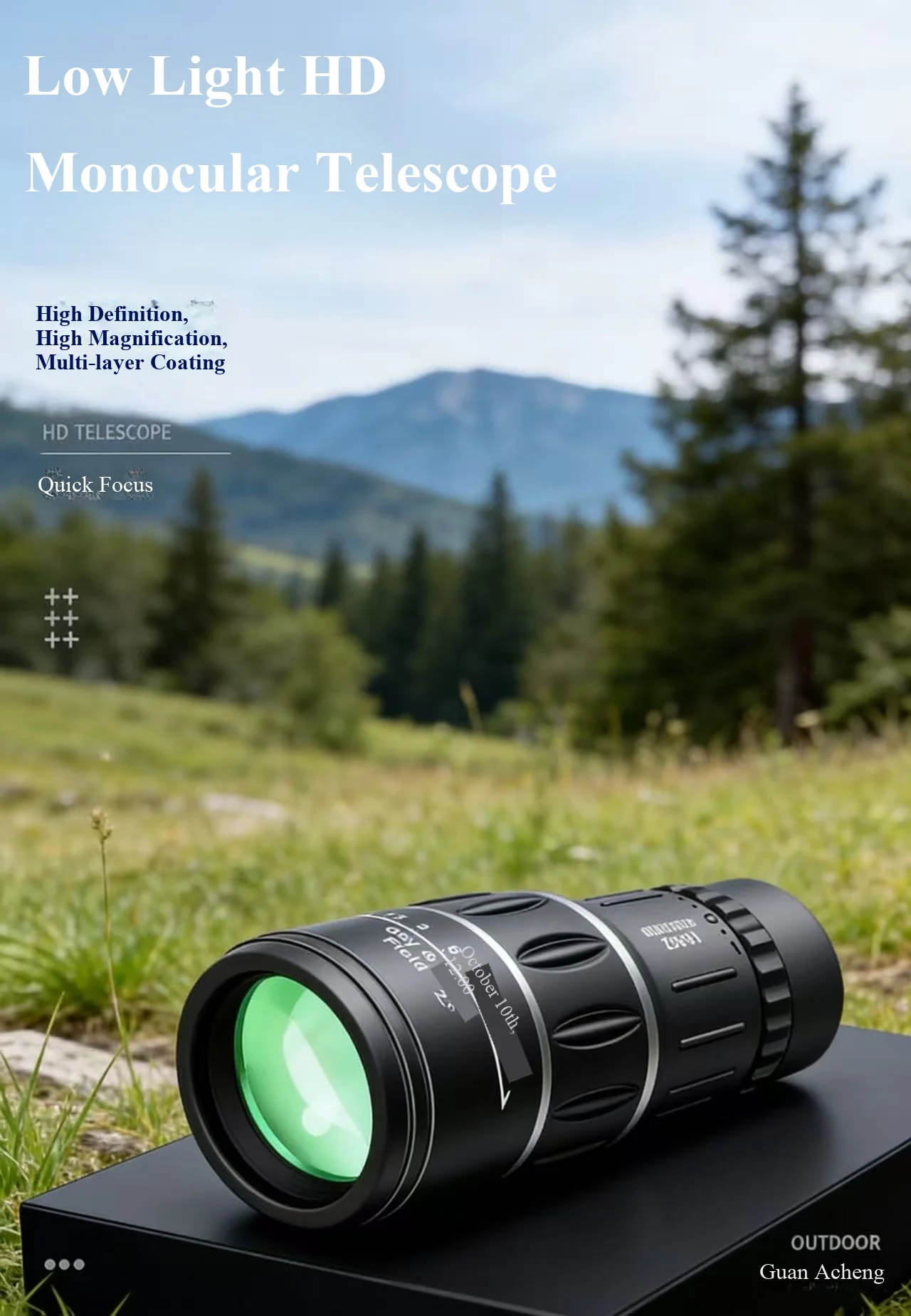 16x52 monocular telescope, high-definition high-magnification lens, outdoor portable, bird watching scope
16x52 monocular telescope, high-definition high-magnification lens, outdoor portable, bird watching scope