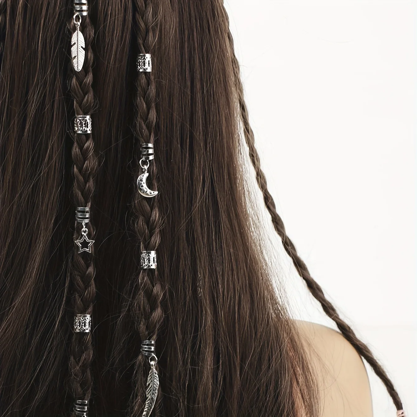 Fashion 26 Piece Braid Extension Loop Set Star Moon Leaf Feather Pendant for Alloy Hair Accessory
Fashion 26 Piece Braid Extension Loop Set Star Moon Leaf Feather Pendant for Alloy Hair Accessory