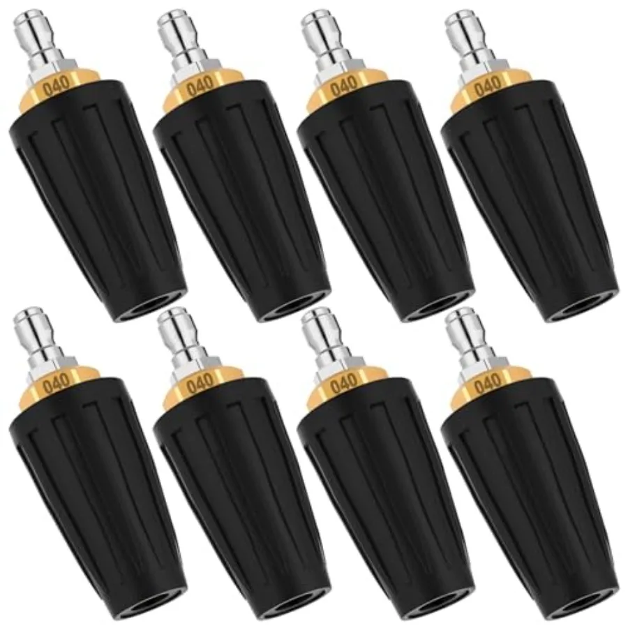 8 Pcs Turbo Pressure Washer Nozzle 4000 Psi with 1/4 Inch Connect and 360° Rotating Pressure Washer Turbo Nozzle for Deep Clean
8 Pcs Turbo Pressure Washer Nozzle 4000 Psi with 1/4 Inch Connect and 360° Rotating Pressure Washer Turbo Nozzle for Deep Clean