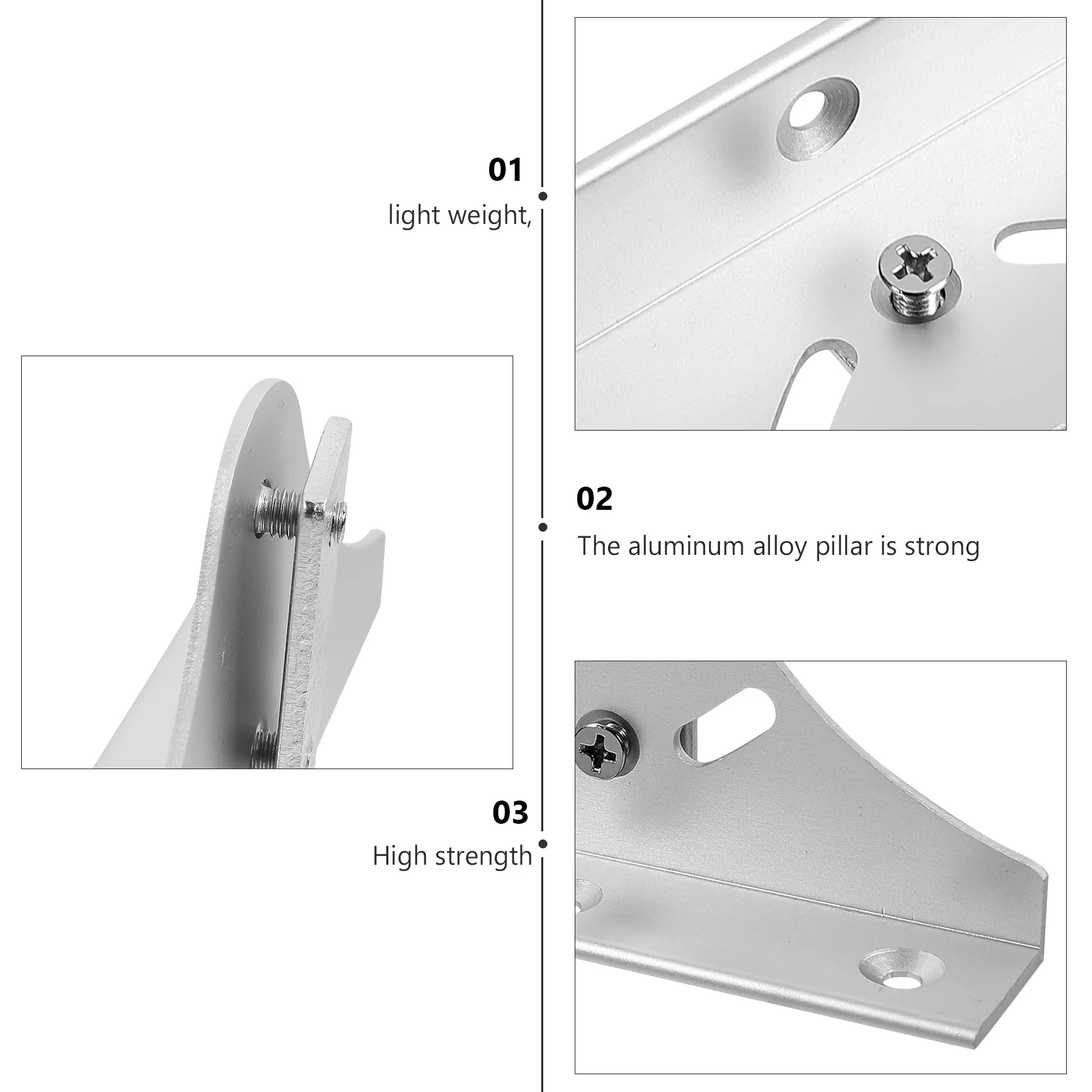 2pcs Floating Shelf Brackets Support Braces Shelf Fixing Clips Silver Aluminum Alloy Pillar Stain Resistant Lightweight
2pcs Floating Shelf Brackets Support Braces Shelf Fixing Clips Silver Aluminum Alloy Pillar Stain Resistant Lightweight