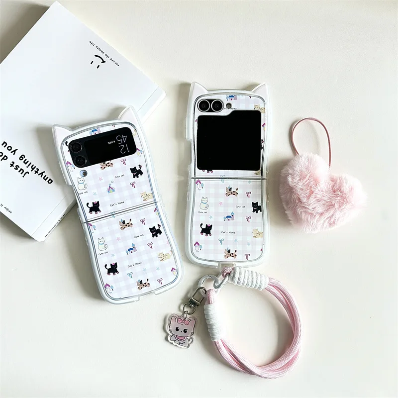 Grid Cartoon Cat Phone Case for Samsung Galaxy Z Flip 6 5 4 3 Protective Back Cover for ZFlip4 ZFlip5 ZFlip6 Case Shell
Grid Cartoon Cat Phone Case for Samsung Galaxy Z Flip 6 5 4 3 Protective Back Cover for ZFlip4 ZFlip5 ZFlip6 Case Shell