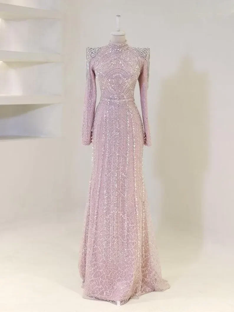 Customized 2025 Latest Ball Dress Islamic Fabric Evening Dress Elegant And Elegant Women's Dress Essential For Goddesse
Customized 2025 Latest Ball Dress Islamic Fabric Evening Dress Elegant And Elegant Women's Dress Essential For Goddesse