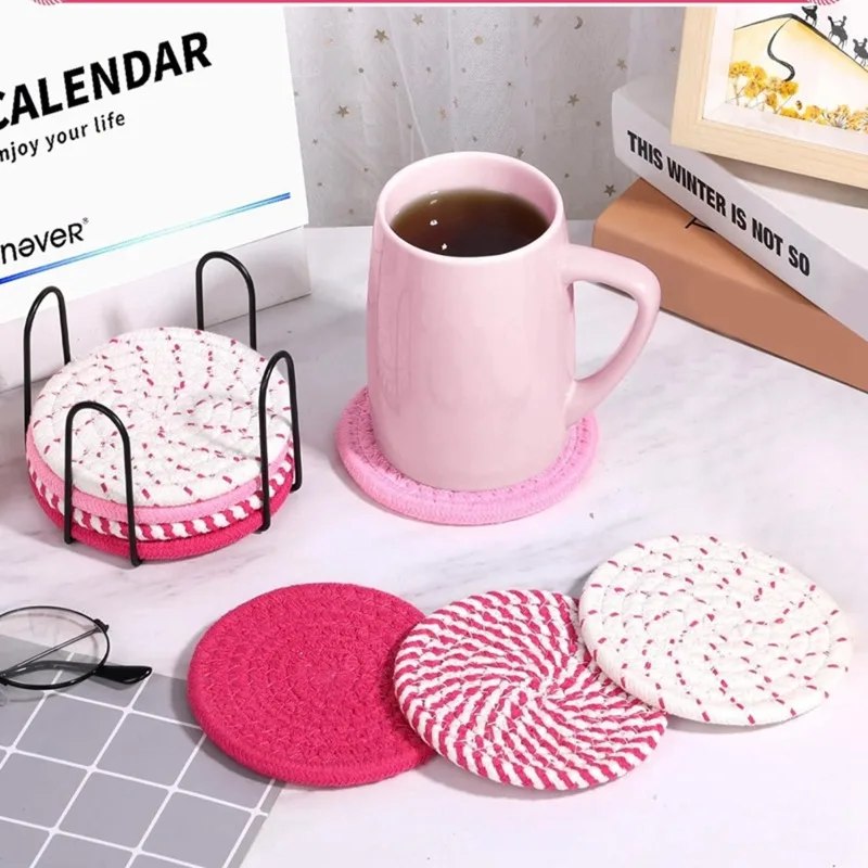 1 Set Perfect for Restaurants and Cafes 8 Absorbent Coasters with Holder Table Decor in A Minimalist Cotton Woven Coaster
1 Set Perfect for Restaurants and Cafes 8 Absorbent Coasters with Holder Table Decor in A Minimalist Cotton Woven Coaster