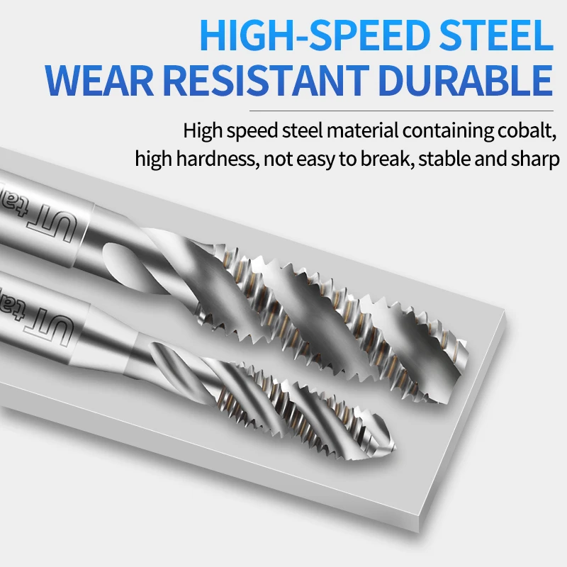 UT TAP HSSE Metric British Machine Spiral Fluted Taps W1/8-40 5/32 3/16 7/32 1/4 5/16 3/8 7/16 1/2 5/8 Screw Fine Thread Taps
UT TAP HSSE Metric British Machine Spiral Fluted Taps W1/8-40 5/32 3/16 7/32 1/4 5/16 3/8 7/16 1/2 5/8 Screw Fine Thread Taps