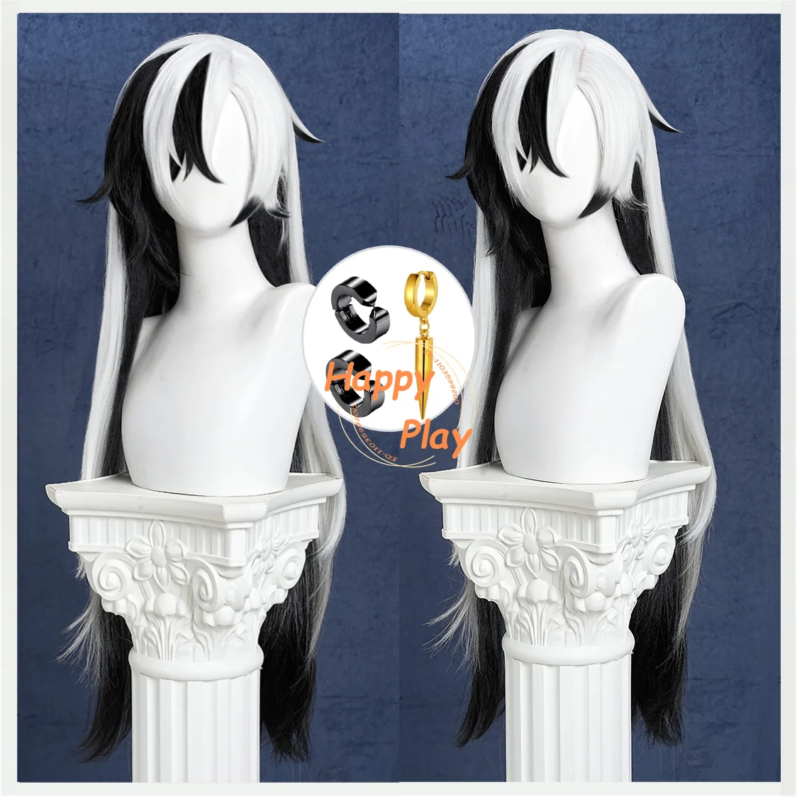 Synthetic Hair Boothill Cosplay Wig Long Grey White Black Anime Wigs Heat Resistant Halloween Party Wig + Wig Cap
Synthetic Hair Boothill Cosplay Wig Long Grey White Black Anime Wigs Heat Resistant Halloween Party Wig + Wig Cap
