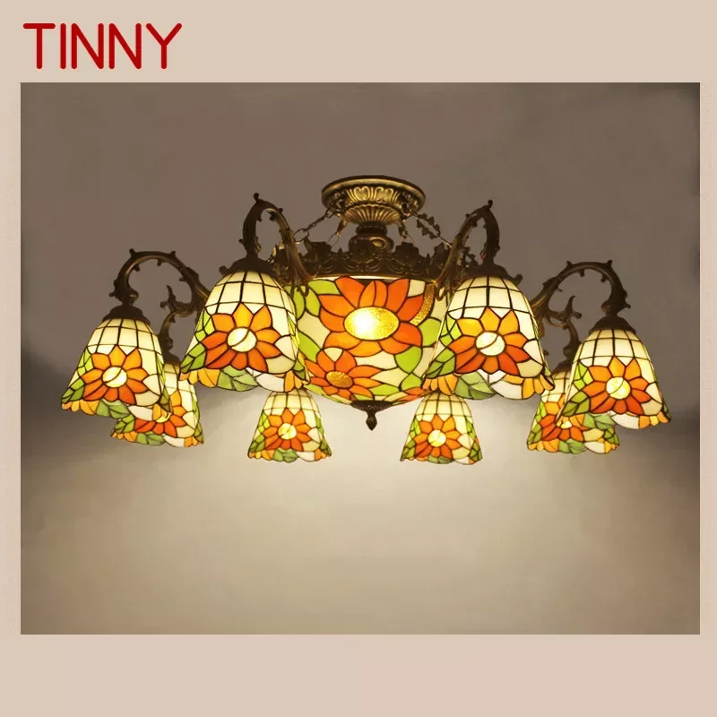 TINNY Tiffany European Living Room PendantLamp Vintage Creative Color Glass restaurant Bedroom Hotel Villa Chandelier
TINNY Tiffany European Living Room PendantLamp Vintage Creative Color Glass restaurant Bedroom Hotel Villa Chandelier