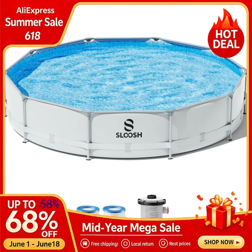 Round Above Ground Pool 10ft x 30inch Round Frame Above Ground Swimming Pool Set Kiddie Pool for Kids Adults with Filte, Custom
Round Above Ground Pool 10ft x 30inch Round Frame Above Ground Swimming Pool Set Kiddie Pool for Kids Adults with Filte, Custom