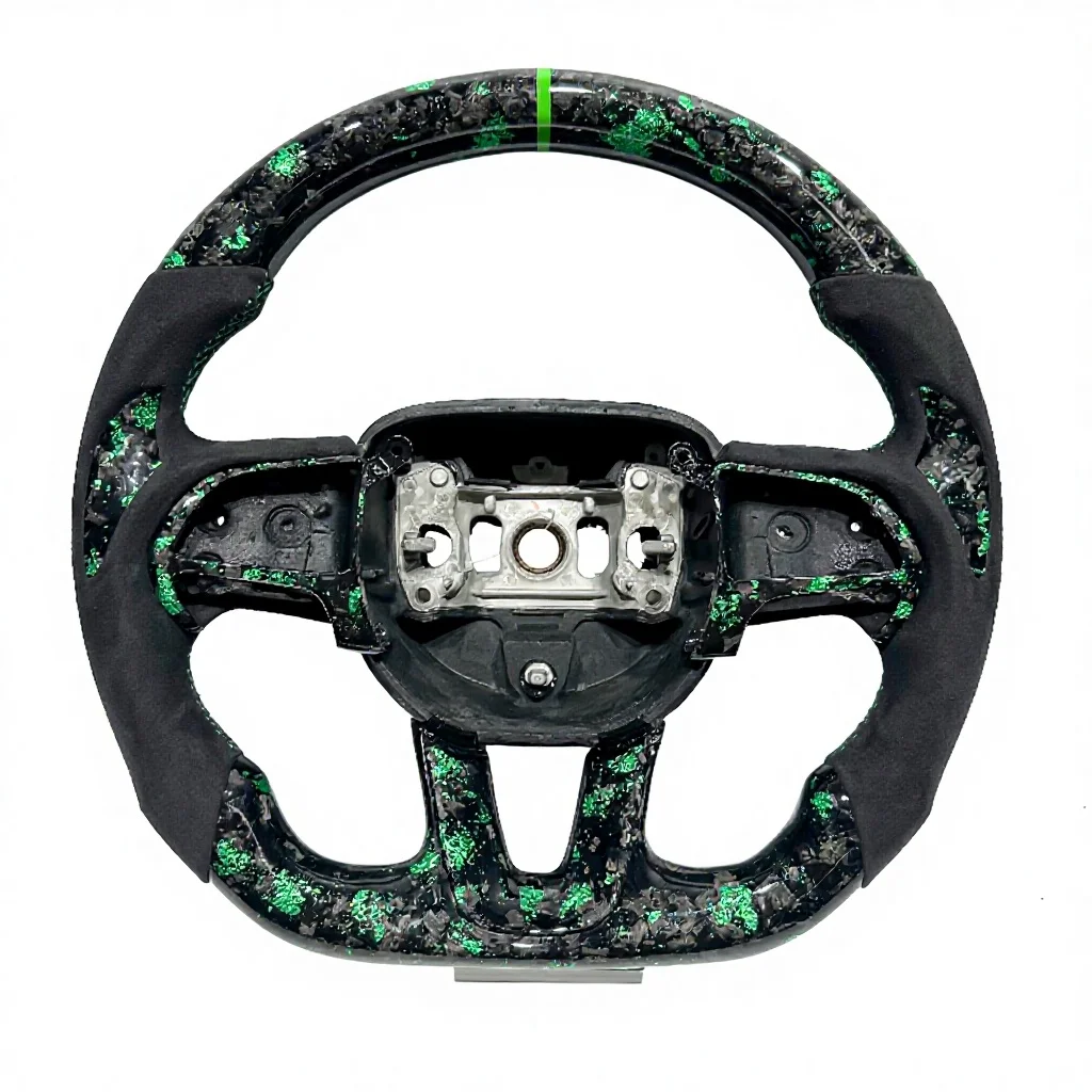 Green Forged Carbon Fiber with Alcantara Sport Steering Wheel for Dodge Challenger Charger RT Durango SRT Without airbags
Green Forged Carbon Fiber with Alcantara Sport Steering Wheel for Dodge Challenger Charger RT Durango SRT Without airbags