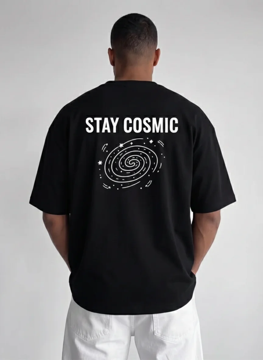 Stay Cosmic Galaxy Graphic Tee Black Printed Tee Unisex Top Streetwear Aesthetic Tee Casual Wear Oversized Cotton Soft Fabric
Stay Cosmic Galaxy Graphic Tee Black Printed Tee Unisex Top Streetwear Aesthetic Tee Casual Wear Oversized Cotton Soft Fabric
