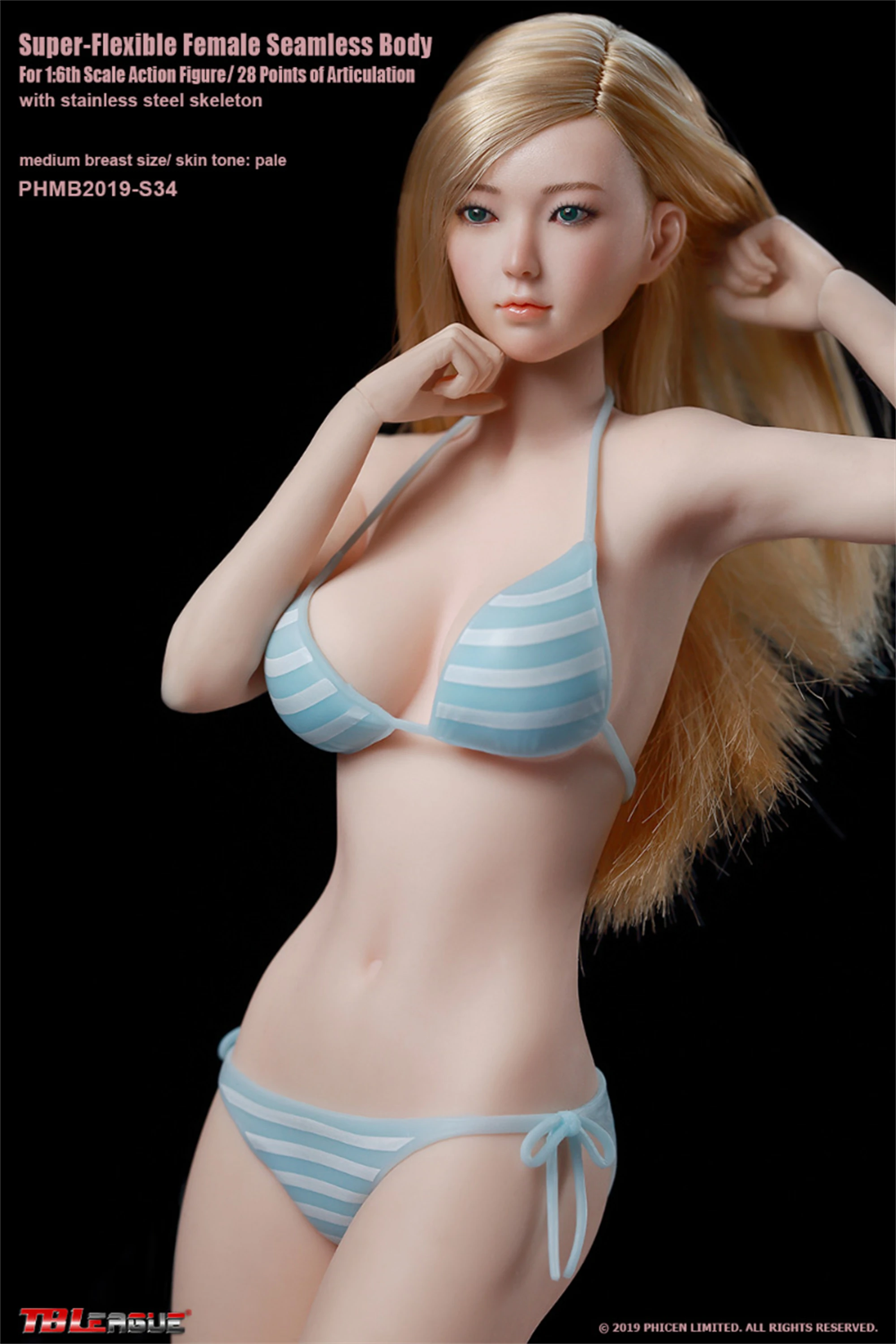 TBLeague1/6 PHMB2019-S34 Female Seamless Body Medium Breast Pale Skin Flexible Action Figure Model
TBLeague1/6 PHMB2019-S34 Female Seamless Body Medium Breast Pale Skin Flexible Action Figure Model