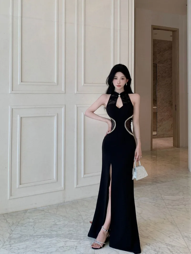 Elegant Black Sexy Hollow Out Midi Dresses for Women 2024 Summer New Sleeveless Split Evening Wedding Party Prom Female Clothing
Elegant Black Sexy Hollow Out Midi Dresses for Women 2024 Summer New Sleeveless Split Evening Wedding Party Prom Female Clothing