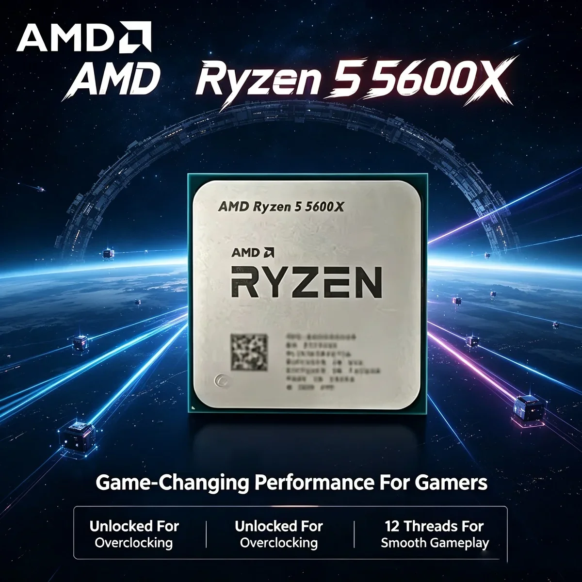AMD Ryzen 5 5600X DDR4 Socket AM4 R5 5600X Gaming Processor 3.7GHz 6-Core 12-Thread L3=32M 65W 7NM No Fan
AMD Ryzen 5 5600X DDR4 Socket AM4 R5 5600X Gaming Processor 3.7GHz 6-Core 12-Thread L3=32M 65W 7NM No Fan