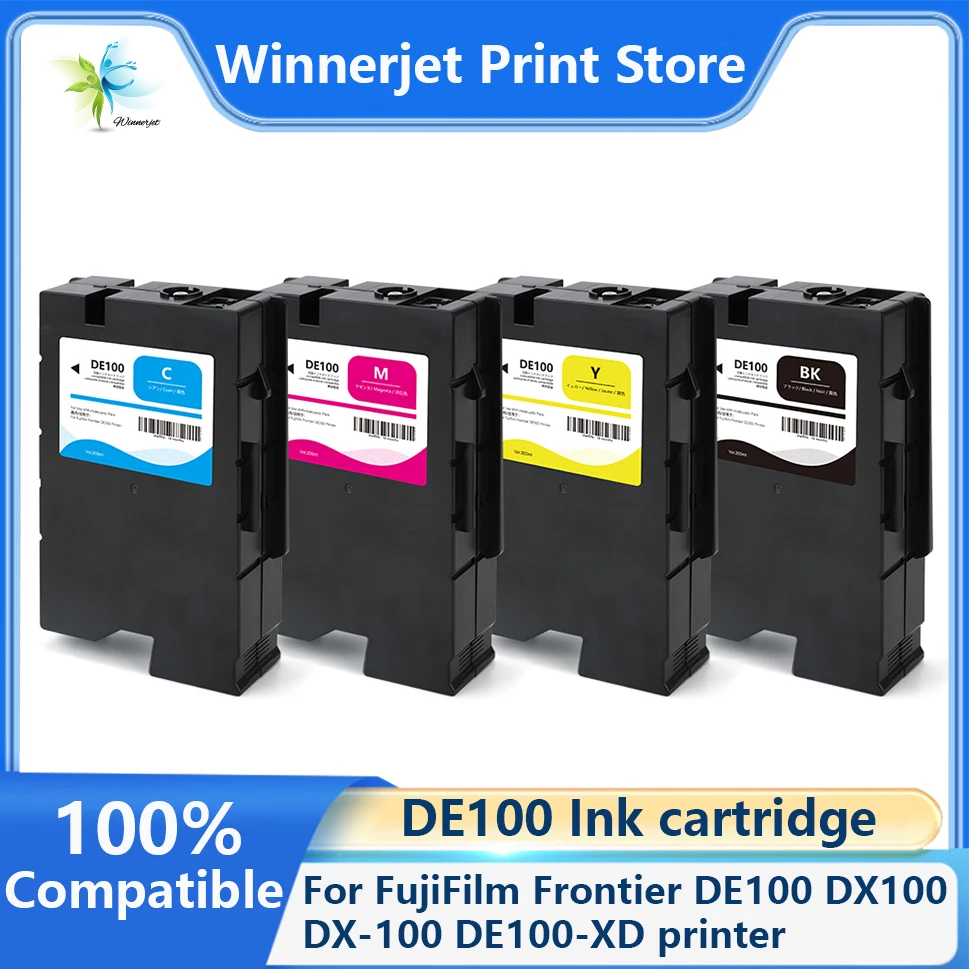 Winnerjet DE100 200ml Compatible ink cartridge With Dye ink With one time use chip for Fujifilm DE100 Fuji DE-100 DE 100 Printer
Winnerjet DE100 200ml Compatible ink cartridge With Dye ink With one time use chip for Fujifilm DE100 Fuji DE-100 DE 100 Printer