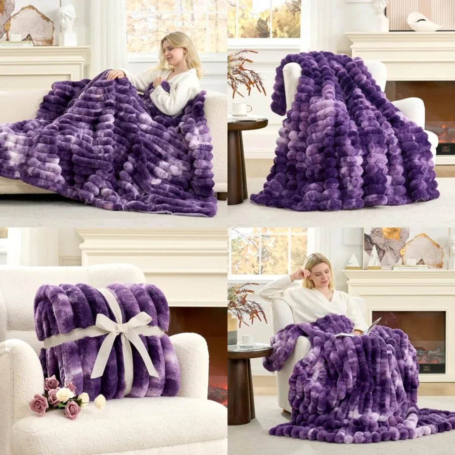 Faux Fur Throw Blanket for Couch, Cozy Warm Plush Striped Blanket for Sofa Bedroom Living Room, 50 60 Inch
Faux Fur Throw Blanket for Couch, Cozy Warm Plush Striped Blanket for Sofa Bedroom Living Room, 50 60 Inch