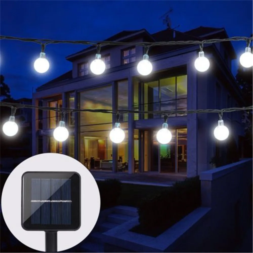 Solar Crystal Globe LED String Lights 50LED 8 Lighting Modes IP65 Fairy Light Christmas Garland For Garden Party Holiday Decor
Solar Crystal Globe LED String Lights 50LED 8 Lighting Modes IP65 Fairy Light Christmas Garland For Garden Party Holiday Decor