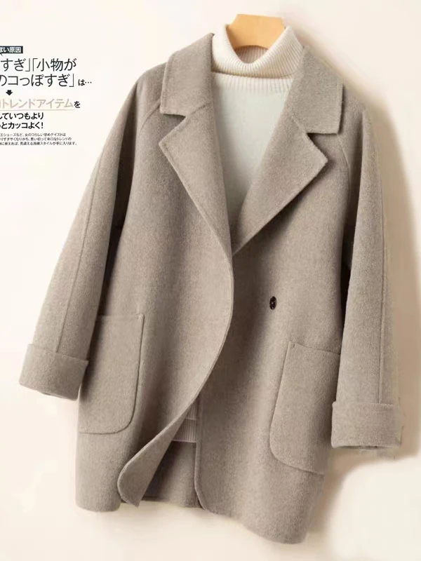 Двусторонний шерстяной пиджак-костюм для женщин, повседневный, для работы, в корейском стиле, стандартный, удлиненный пальто с поясом
Двусторонний шерстяной пиджак-костюм для женщин, повседневный, для работы, в корейском стиле, стандартный, удлиненный пальто с поясом