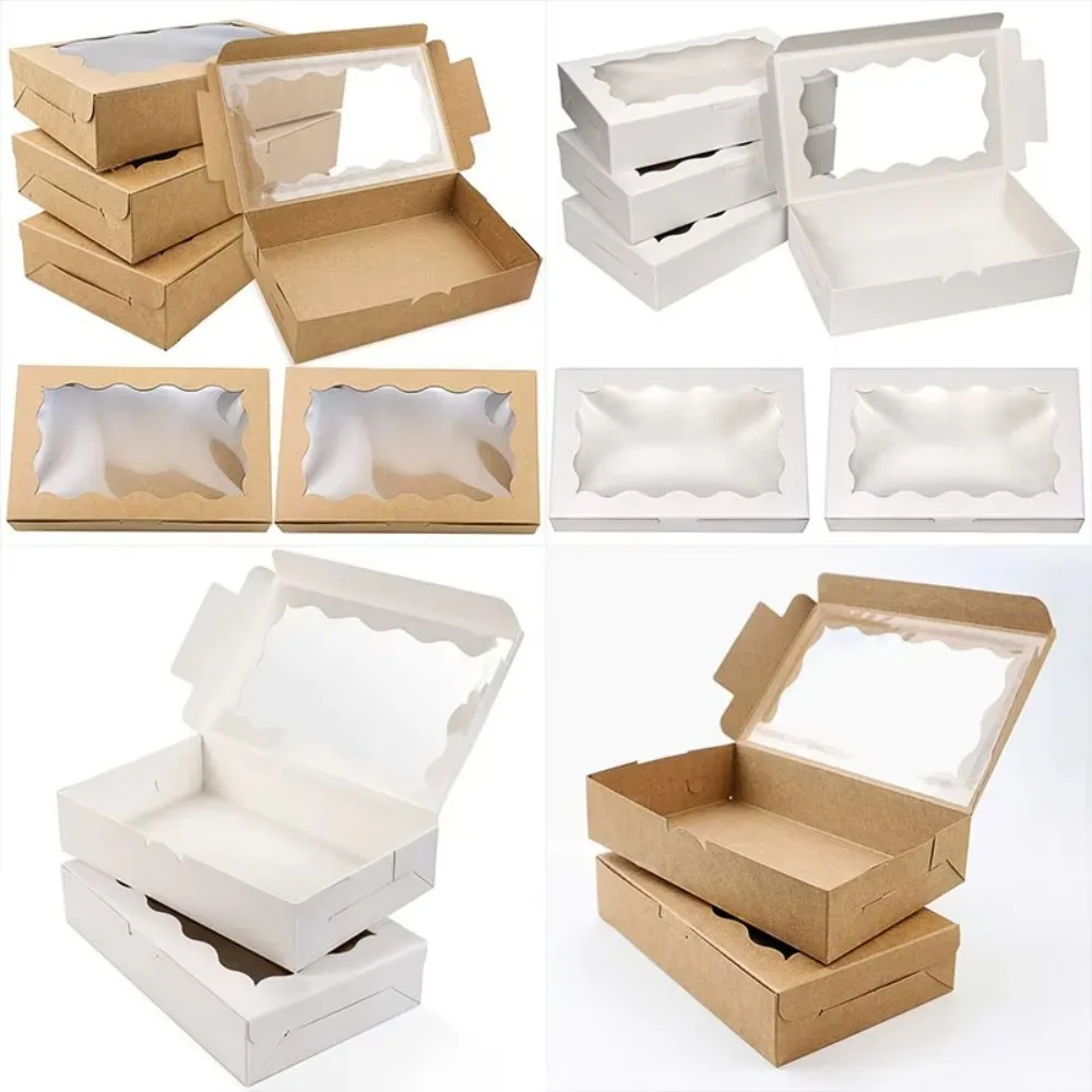 5/10pcs New Kraft Paper Cake Boxes with Window Portable Candy Chocolate Boxes Rectangle Gift Packaging Box Baking Supplies
5/10pcs New Kraft Paper Cake Boxes with Window Portable Candy Chocolate Boxes Rectangle Gift Packaging Box Baking Supplies
