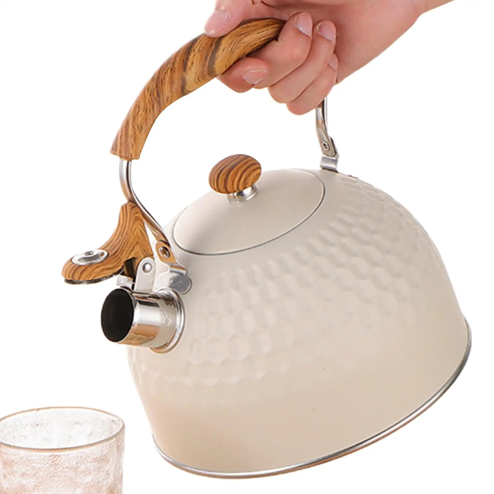 Whistling Kettles Whistling Induction Tea Kettle for Stove Stainless Steel Pot 2.5L Hot Water Boiler Teapot for Home Kitchen
Whistling Kettles Whistling Induction Tea Kettle for Stove Stainless Steel Pot 2.5L Hot Water Boiler Teapot for Home Kitchen
