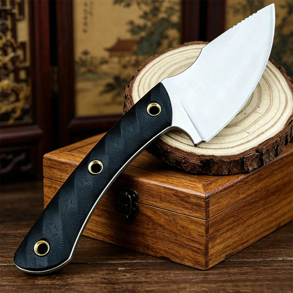 Fixed Blade Survival Knife, 8Cr13MoV Stainless Steel Blade G10 Anti-Slip Handle, Outdoor Camping Hunting Tool Gift for Men
Fixed Blade Survival Knife, 8Cr13MoV Stainless Steel Blade G10 Anti-Slip Handle, Outdoor Camping Hunting Tool Gift for Men