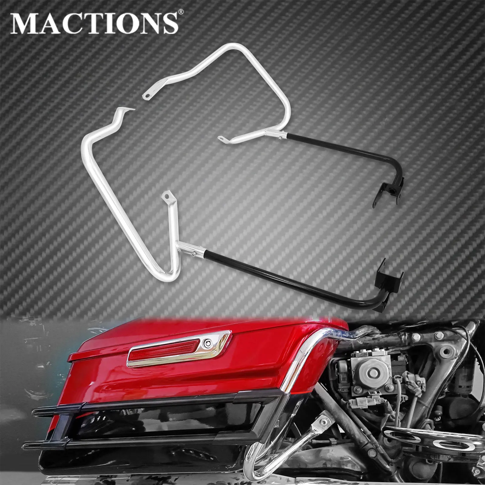 Motorcycle Rear Saddlebag Guard Rails Crash Bars Bracket For Harley Touring Street Electra Road Glide Road King FLHT 2014-Later
Motorcycle Rear Saddlebag Guard Rails Crash Bars Bracket For Harley Touring Street Electra Road Glide Road King FLHT 2014-Later