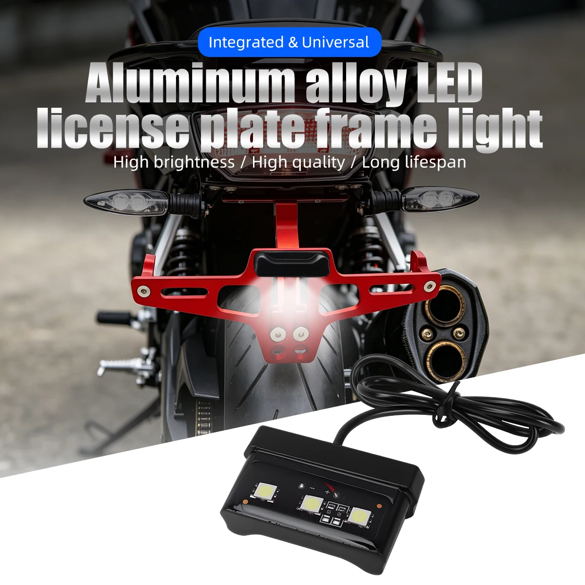 1PCS Motorcycle License Plate Light With Light Bracket Super Bright White 3SMD LED Signal Light Universal Modified Parts
1PCS Motorcycle License Plate Light With Light Bracket Super Bright White 3SMD LED Signal Light Universal Modified Parts
