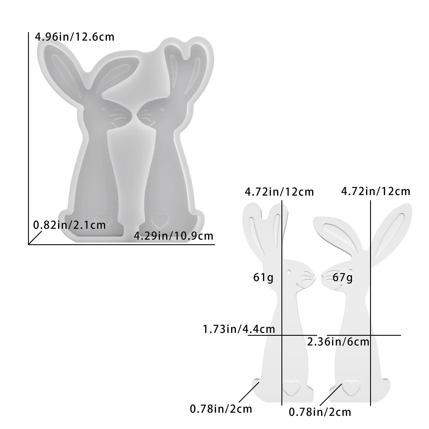 DIY Couple Rabbit Silicone Mold 3D Three-Dimensional Embracing Double Rabbit Aromatherapy Candle Mold Home Creative Decoration O
DIY Couple Rabbit Silicone Mold 3D Three-Dimensional Embracing Double Rabbit Aromatherapy Candle Mold Home Creative Decoration O