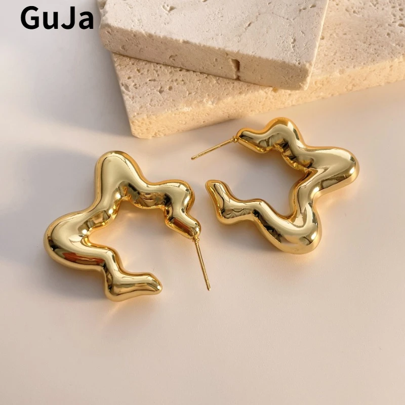 Modern Jewelry European and American Design Irregular Metal Earrings For Women Party Gifts Simply Ear Accessories Hot Sale
Modern Jewelry European and American Design Irregular Metal Earrings For Women Party Gifts Simply Ear Accessories Hot Sale