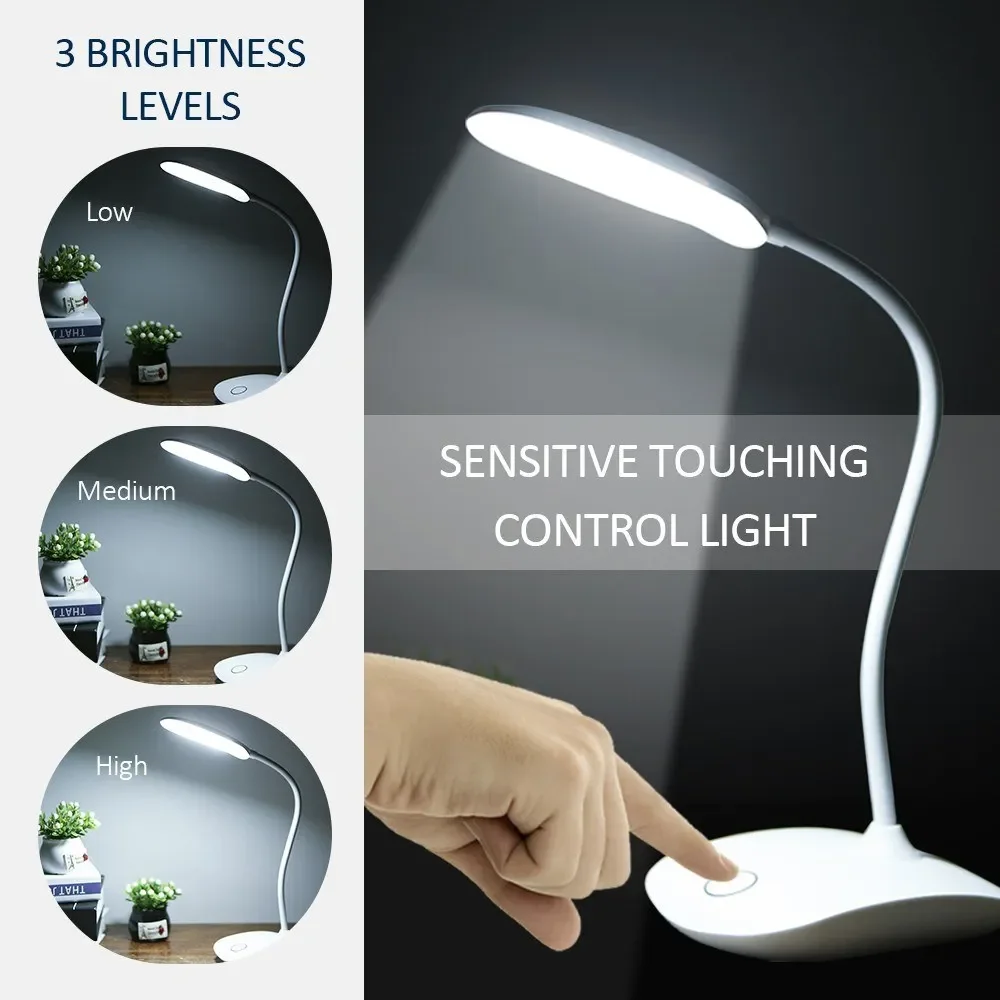 USB Rechargeable 360 Rotating LEDs Desk Lamp Flexible Touching Control Night Light Eye-caring Table Light Drop Shipping
USB Rechargeable 360 Rotating LEDs Desk Lamp Flexible Touching Control Night Light Eye-caring Table Light Drop Shipping