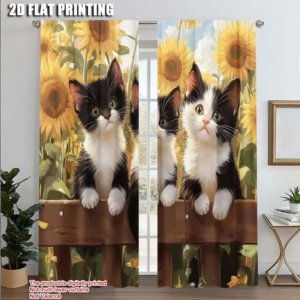 2pcs, Curtains&Window Treatment 2D print Charming Cat & Sunflower Durable Polyester (without rod) Stuff Clearance Perfect for
2pcs, Curtains&Window Treatment 2D print Charming Cat & Sunflower Durable Polyester (without rod) Stuff Clearance Perfect for