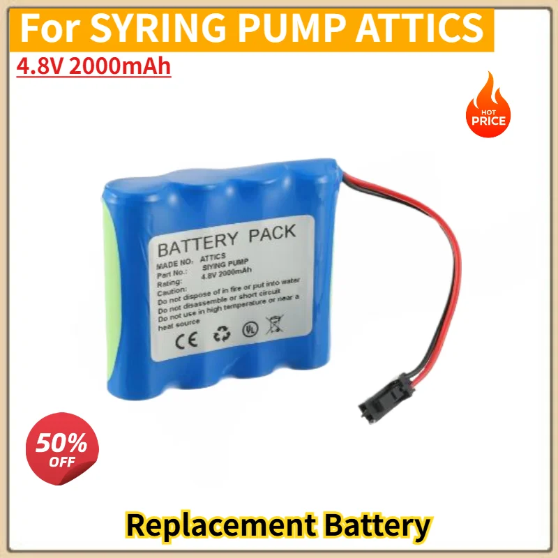 High Quality Battery For SYRING PUMP ATTICS Brand New 4.8V 2000mAh Replacement Battery
High Quality Battery For SYRING PUMP ATTICS Brand New 4.8V 2000mAh Replacement Battery