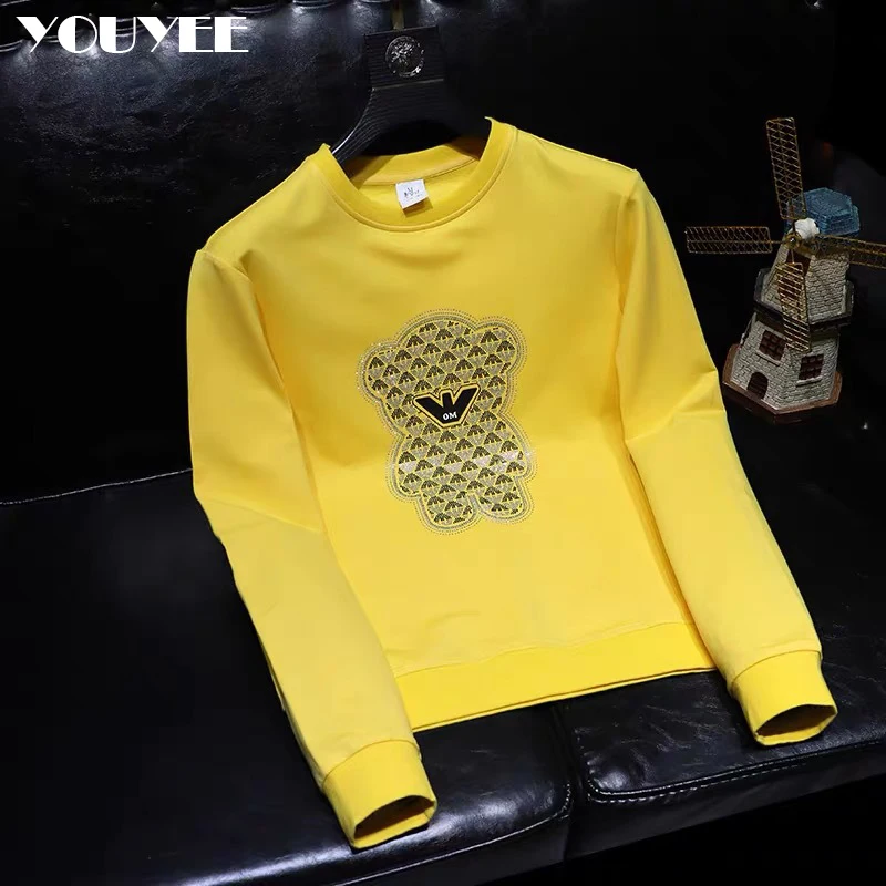 Trend Men Hoodies Hot Rhinestone Designer O-neck Pullover Autumn Winter Male Wear Fashion Neutral Style Sweater Man Clothing 4XL
Trend Men Hoodies Hot Rhinestone Designer O-neck Pullover Autumn Winter Male Wear Fashion Neutral Style Sweater Man Clothing 4XL