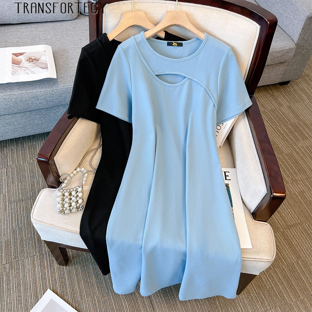 Summer Plus Size Women's Casual Dress Solid Color Simple Loose Sexy Hollow Mid-length Dress 2025 New Women's Clothing Large Size
Summer Plus Size Women's Casual Dress Solid Color Simple Loose Sexy Hollow Mid-length Dress 2025 New Women's Clothing Large Size