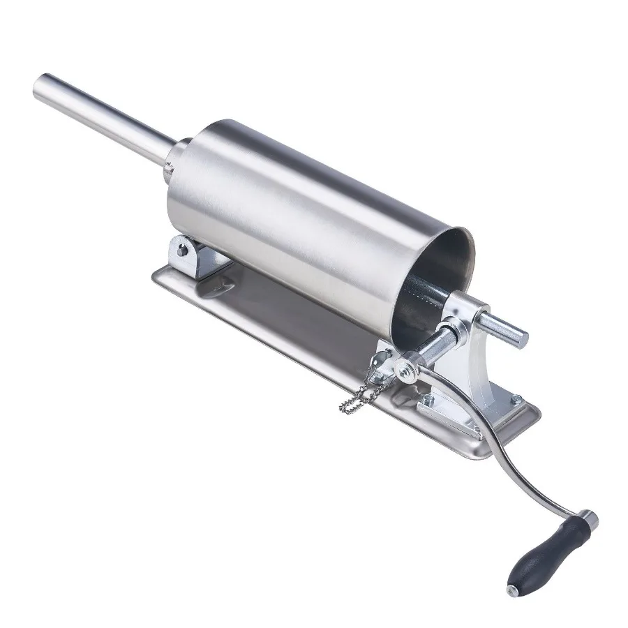 Manual Sausage Stuffer 2.5 L 6 LBS Horizontal Sausage Machine with Utype Clamp Made of FoodGrade Stainless Steel Includes 8 St
Manual Sausage Stuffer 2.5 L 6 LBS Horizontal Sausage Machine with Utype Clamp Made of FoodGrade Stainless Steel Includes 8 St